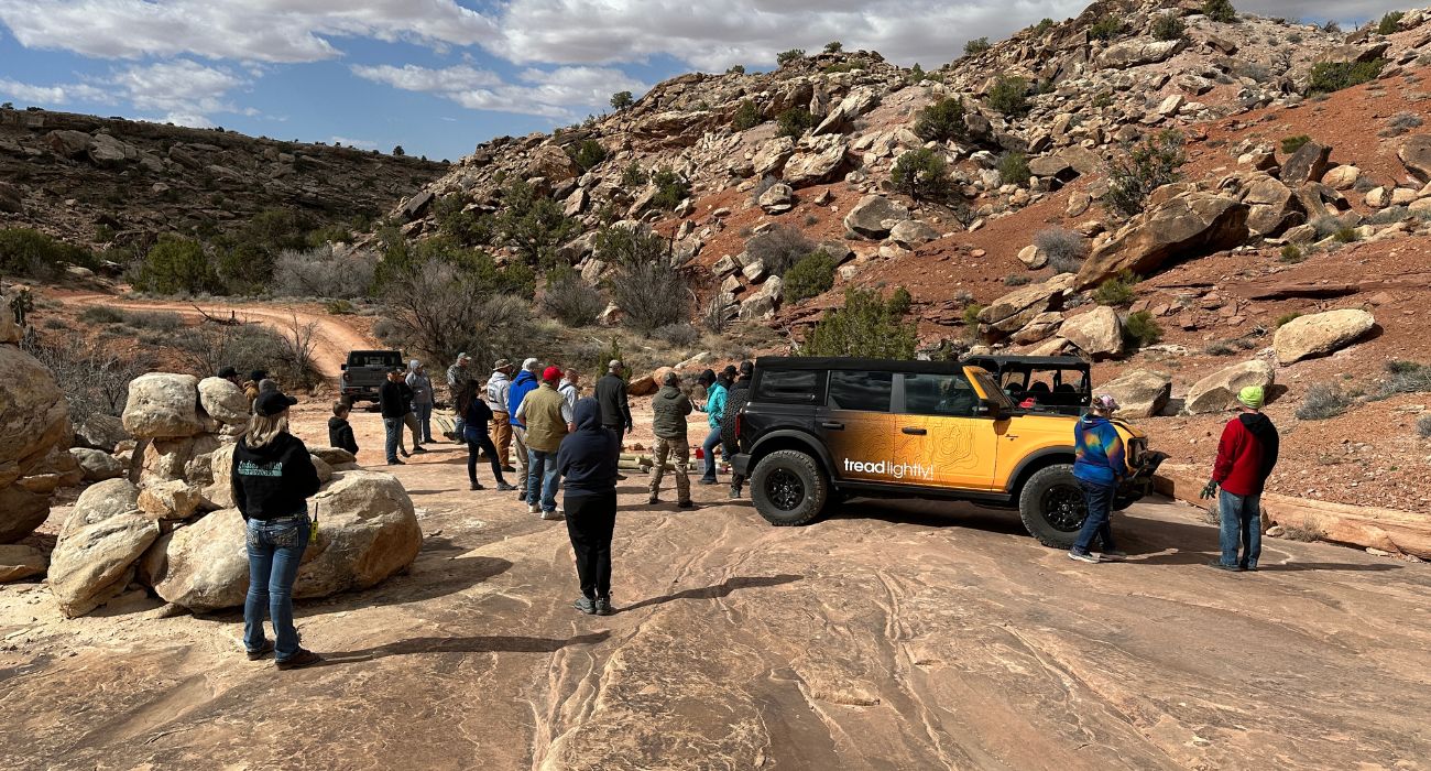 Protecting dinosaur tracks at Easter Jeep Safari
